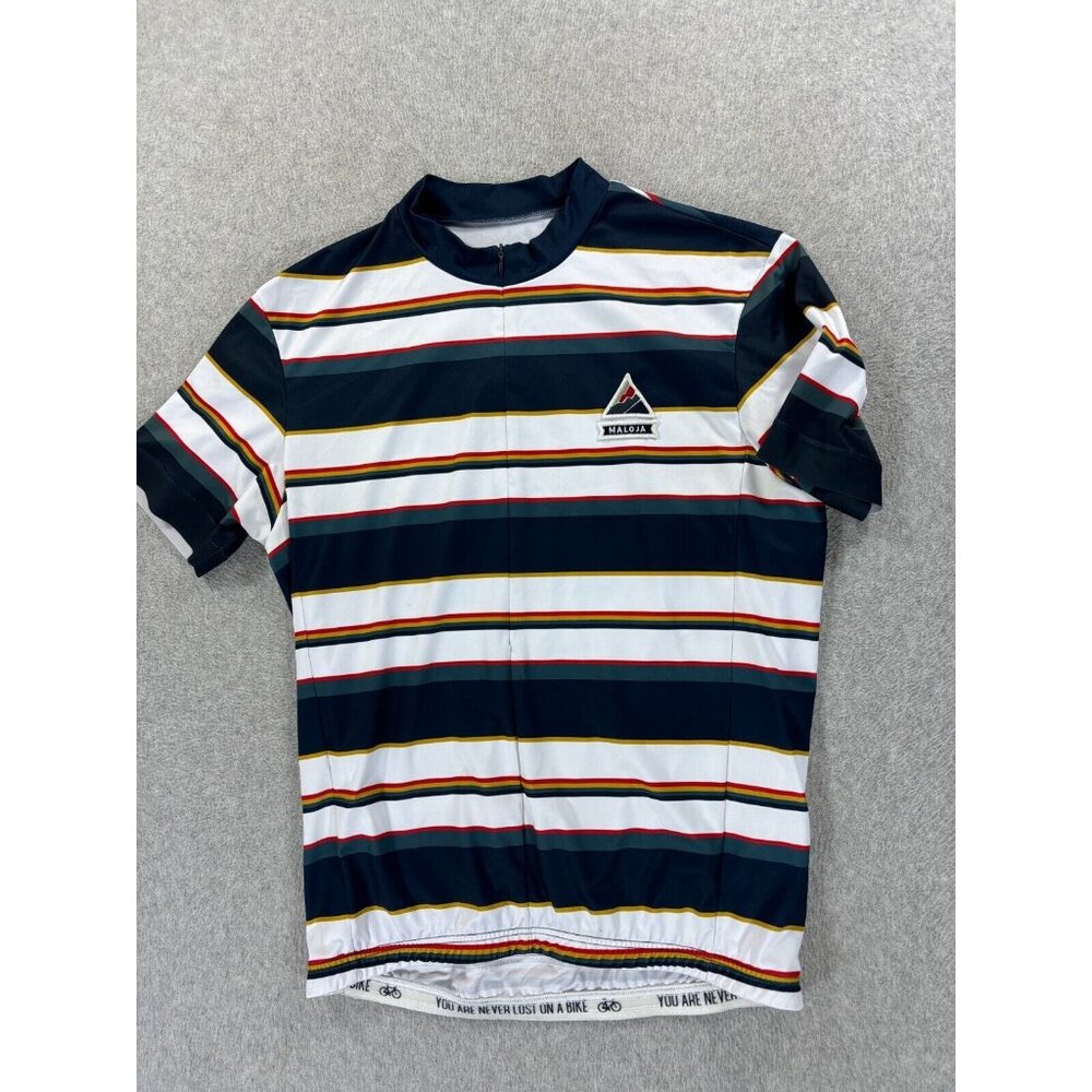 Maloja 3/4 Zip Short Sleeve Cycling Jersey (Men's‎ Medium) Blue